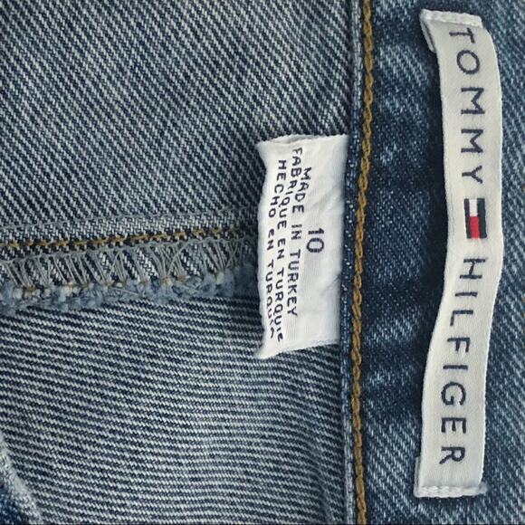 Vintage Tommy Hilfiger High Waist Metal Tag Mom Jeans Capri Size 10 - Picture 3 of 14
